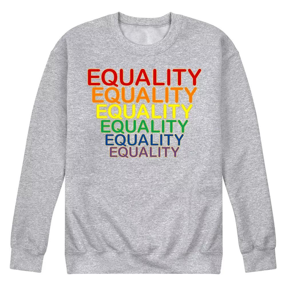 Mens Equal Equality Fleece Sweatshirt Heather Grey Product Image