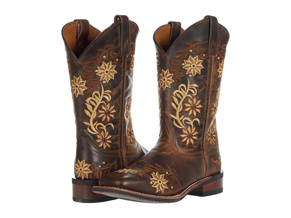 Laredo Secret Garden Women's Leather Cowboy Boots, Size: 8.5, Brown Product Image