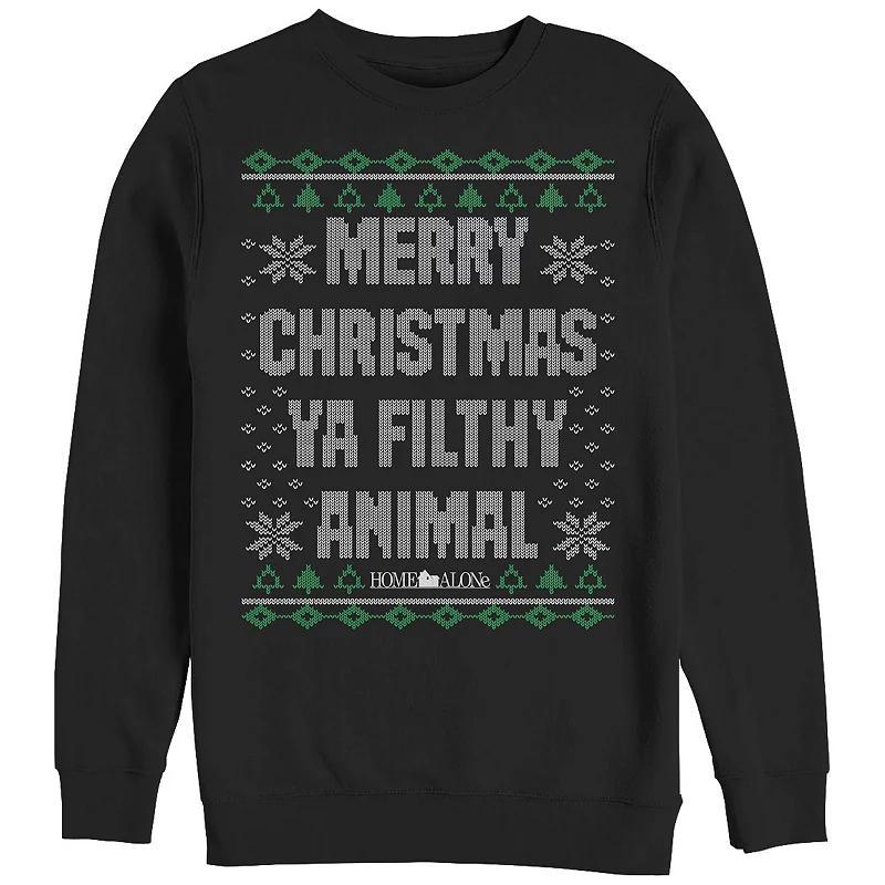 Big & Tall Home Alone Merry Christmas Ya Filthy Animal Sweater Graphic Fleece, Men's, Size: XXL, Red Product Image