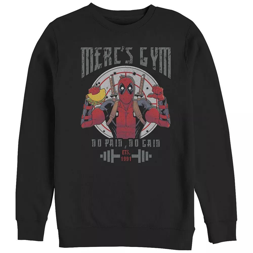 Big & Tall Marvel Deadpool Merc's Gym Graphic Fleece, Men's, Size: 4XL Tall, Black Product Image