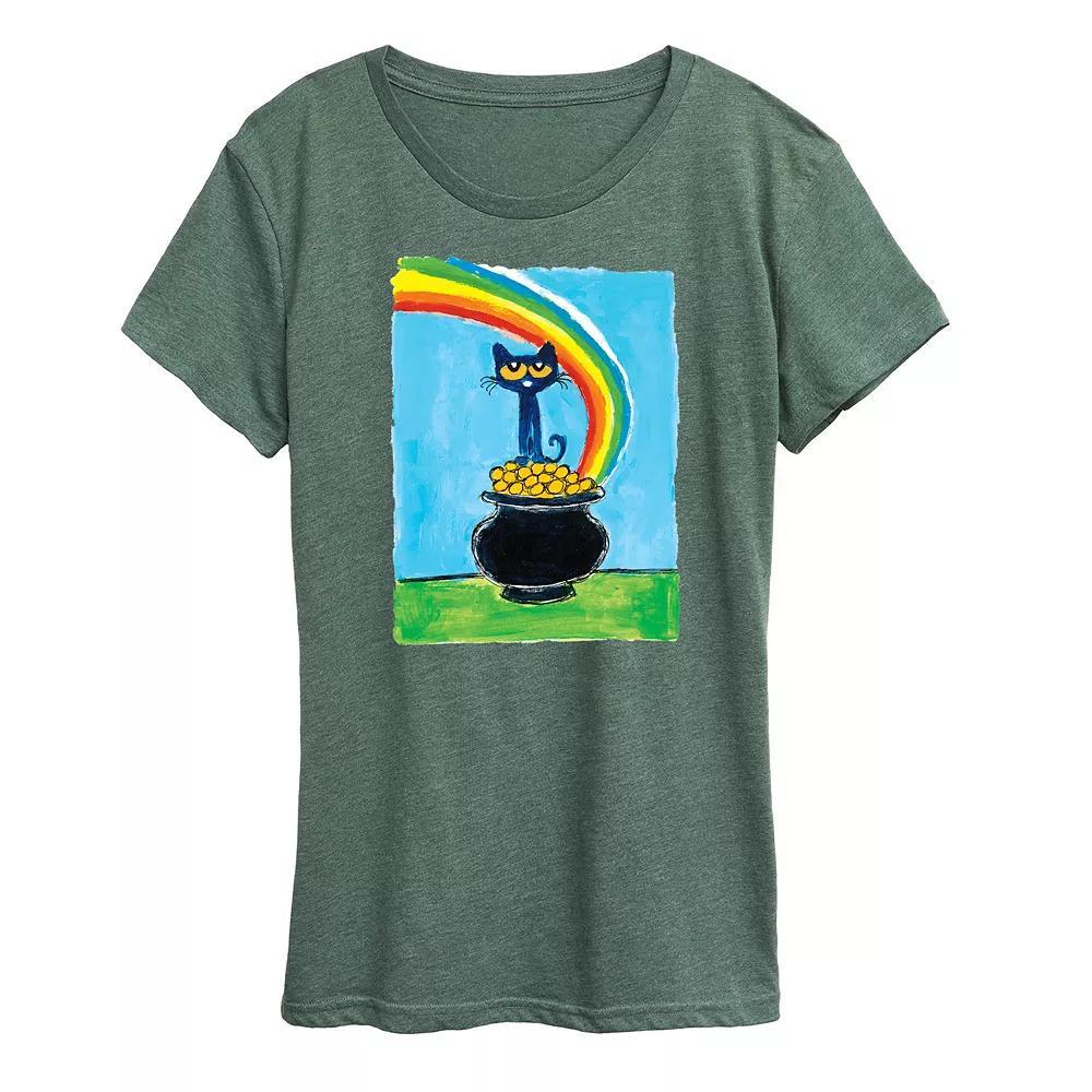 Womens Pete The Cat Rainbow Pot Of Gold Graphic Tee Blue Product Image