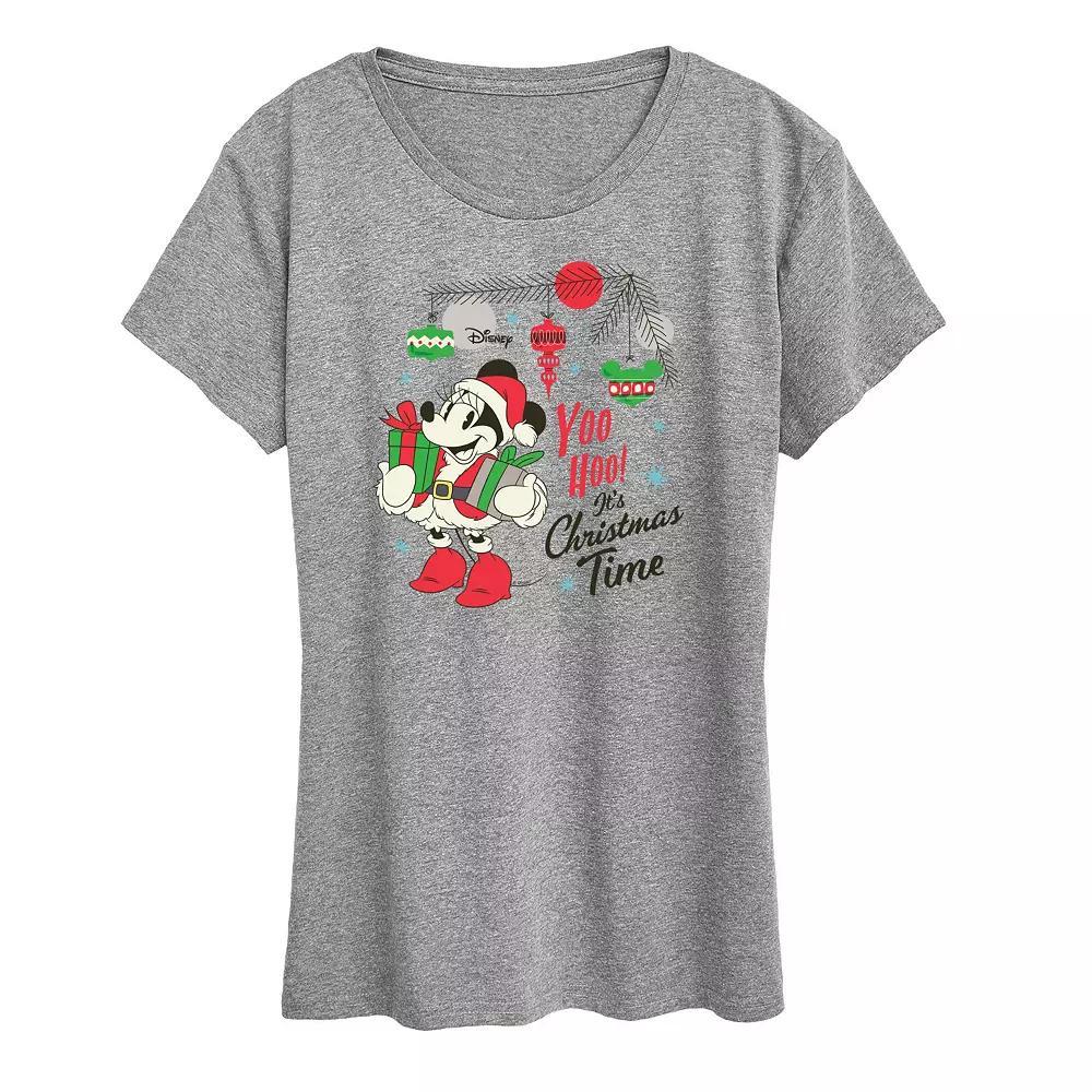 Disney's Minnie Mouse Women's Yoo Hoo Graphic Tee, Girl's, Size: Small, Grey Gray Product Image
