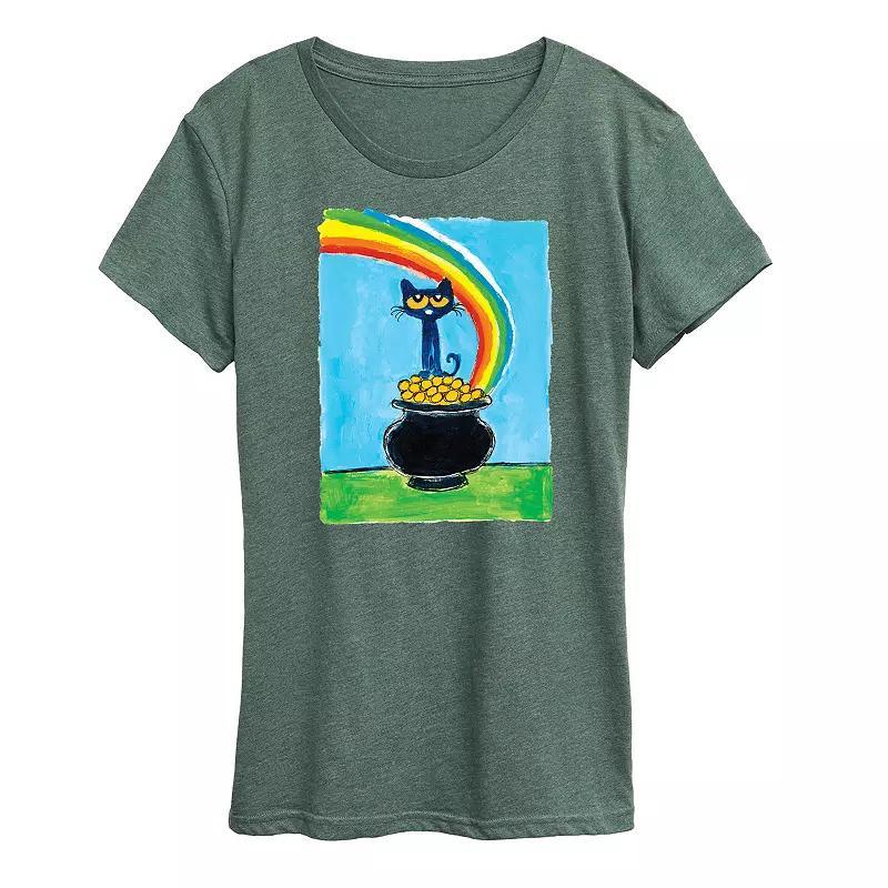 Womens Pete The Cat Rainbow Pot Of Gold Graphic Tee Blue Product Image