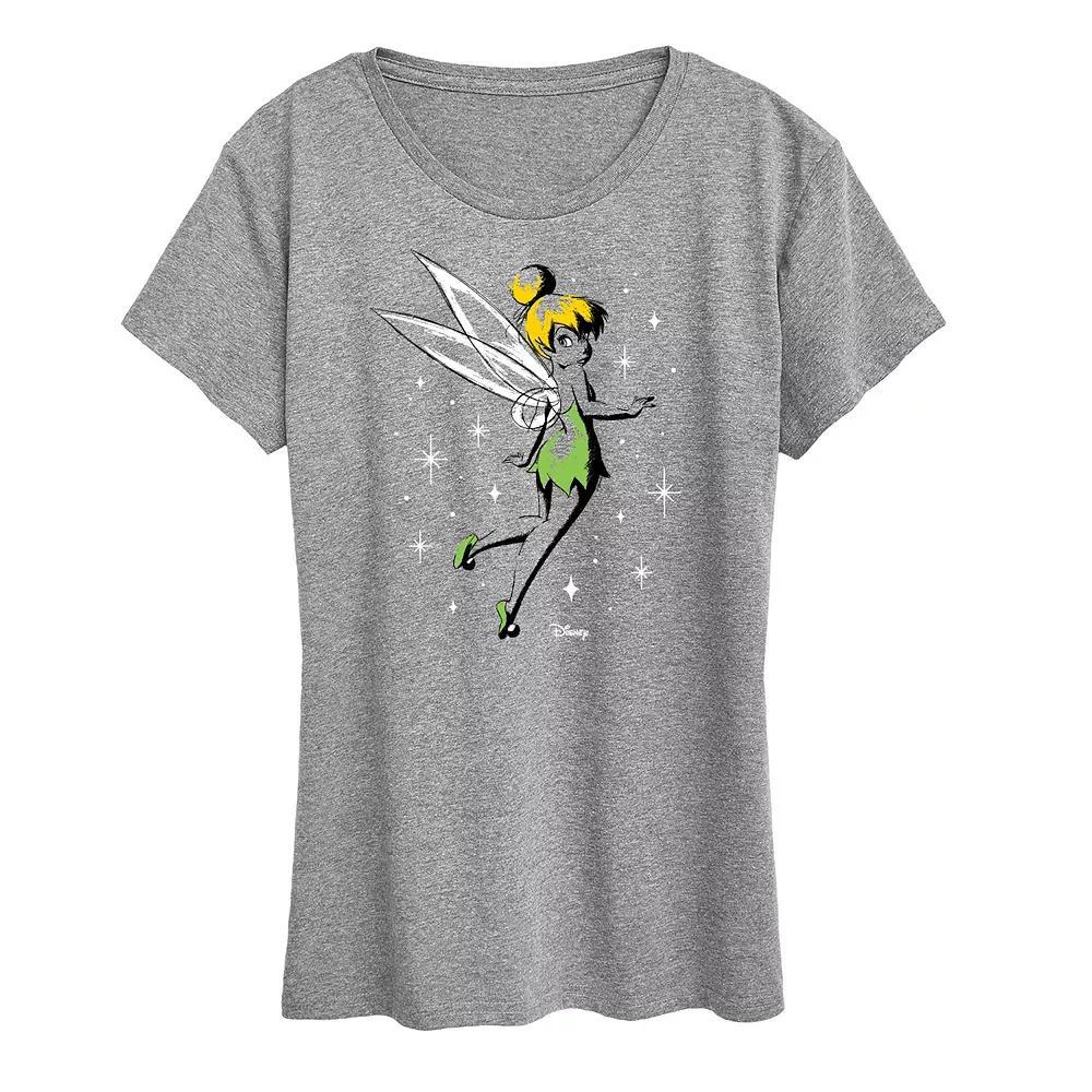 Disney's Tinker Women's Bell Sketch Graphic Tee, Girl's, Size: XXL, Grey Gray Product Image