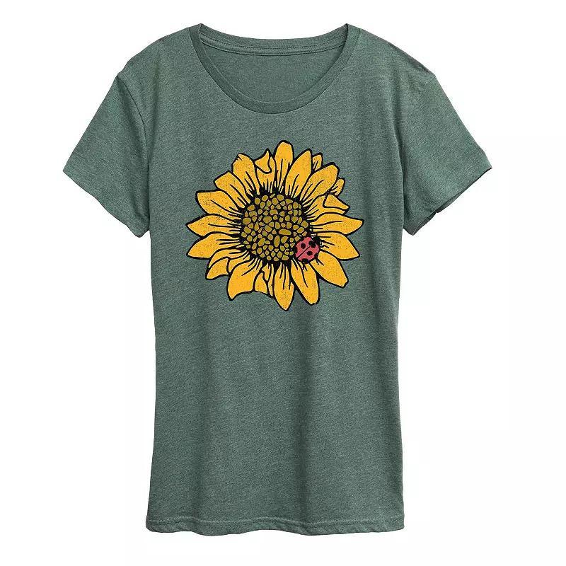 Womens Sesame Street Elmo Cares Graphic Tee Grey Green Product Image