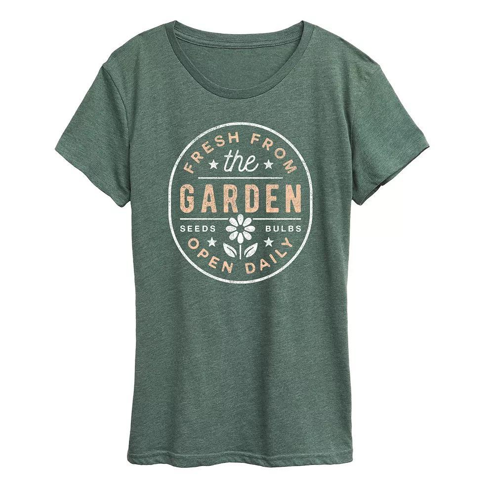 Women's Fresh From The Garden Graphic Tee, Size: Small, Grey Green Product Image