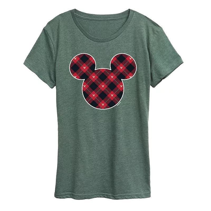Disneys Mickey Mouse And Minnie Mouse Womens Christmas Ice Skating Graphic Tee., Girls Product Image