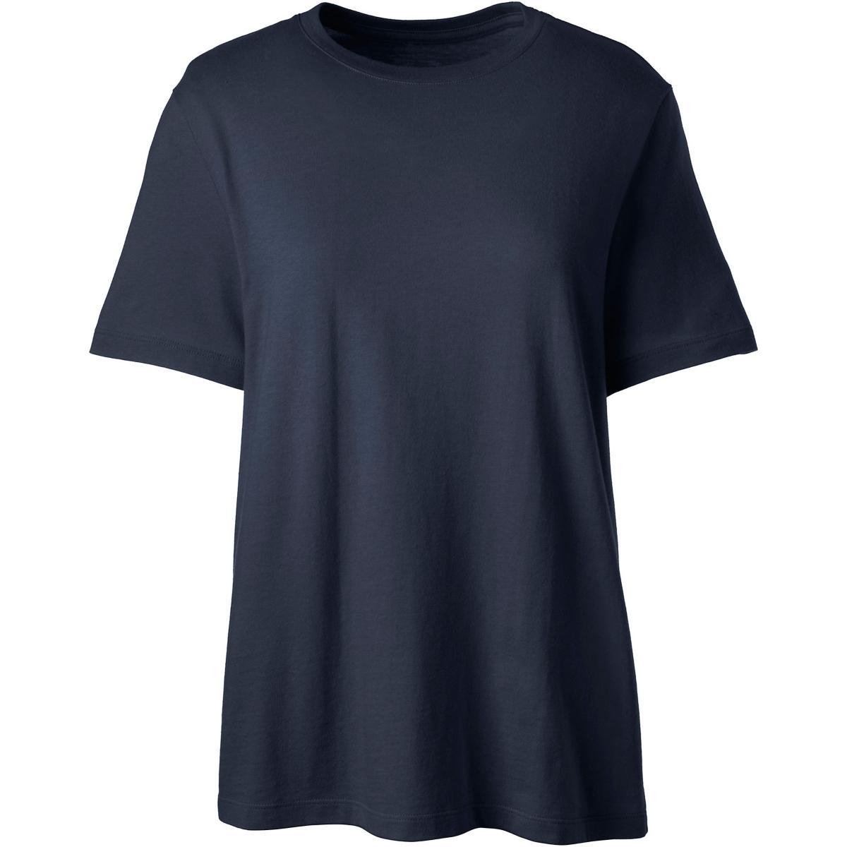 Women's Lands' End Short Sleeve Essential Tee, Size: Medium, White Product Image