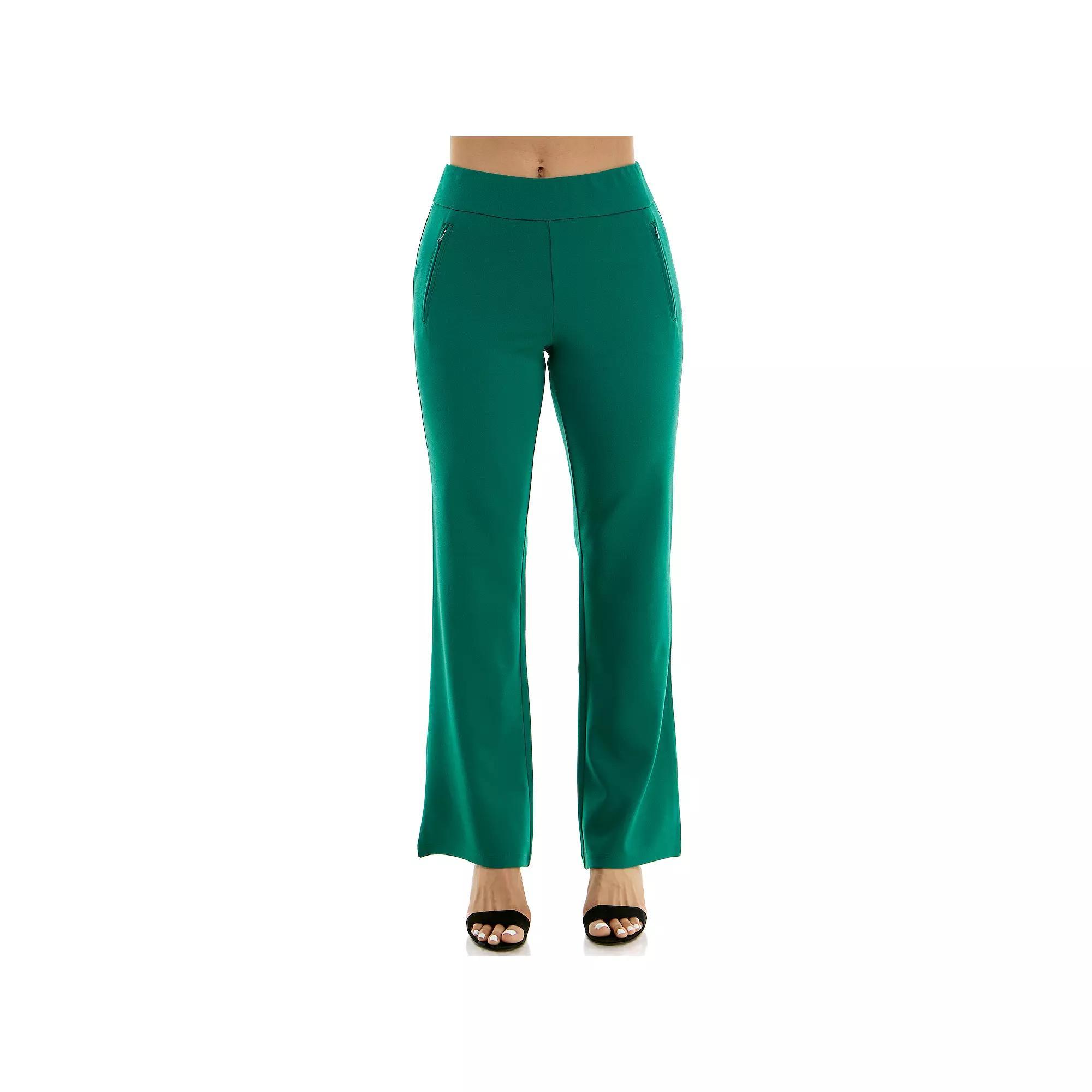 Womens Nina Leonard Classic Bell Bottom Pants Product Image