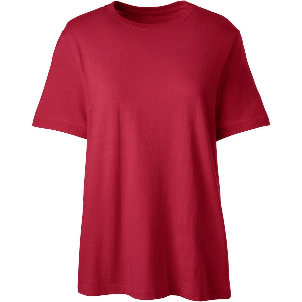 Women's Lands' End Short Sleeve Essential Tee, Size: Medium, White Product Image
