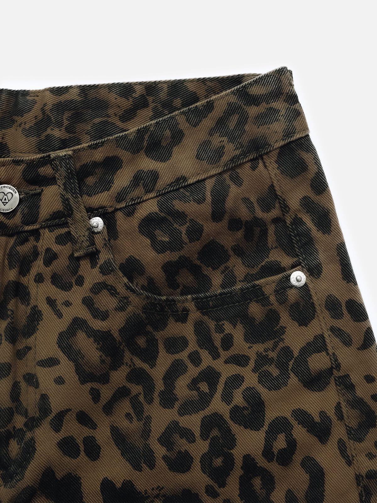 Aelfric Eden Leopard Print Jeans Product Image