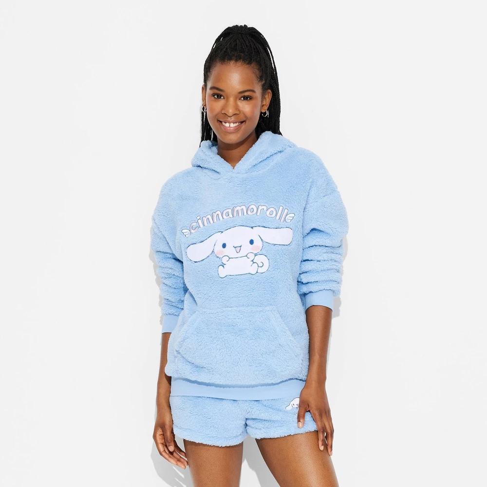 Womens Cinnamoroll Woobie Graphic Hoodie Sweatshirt Product Image