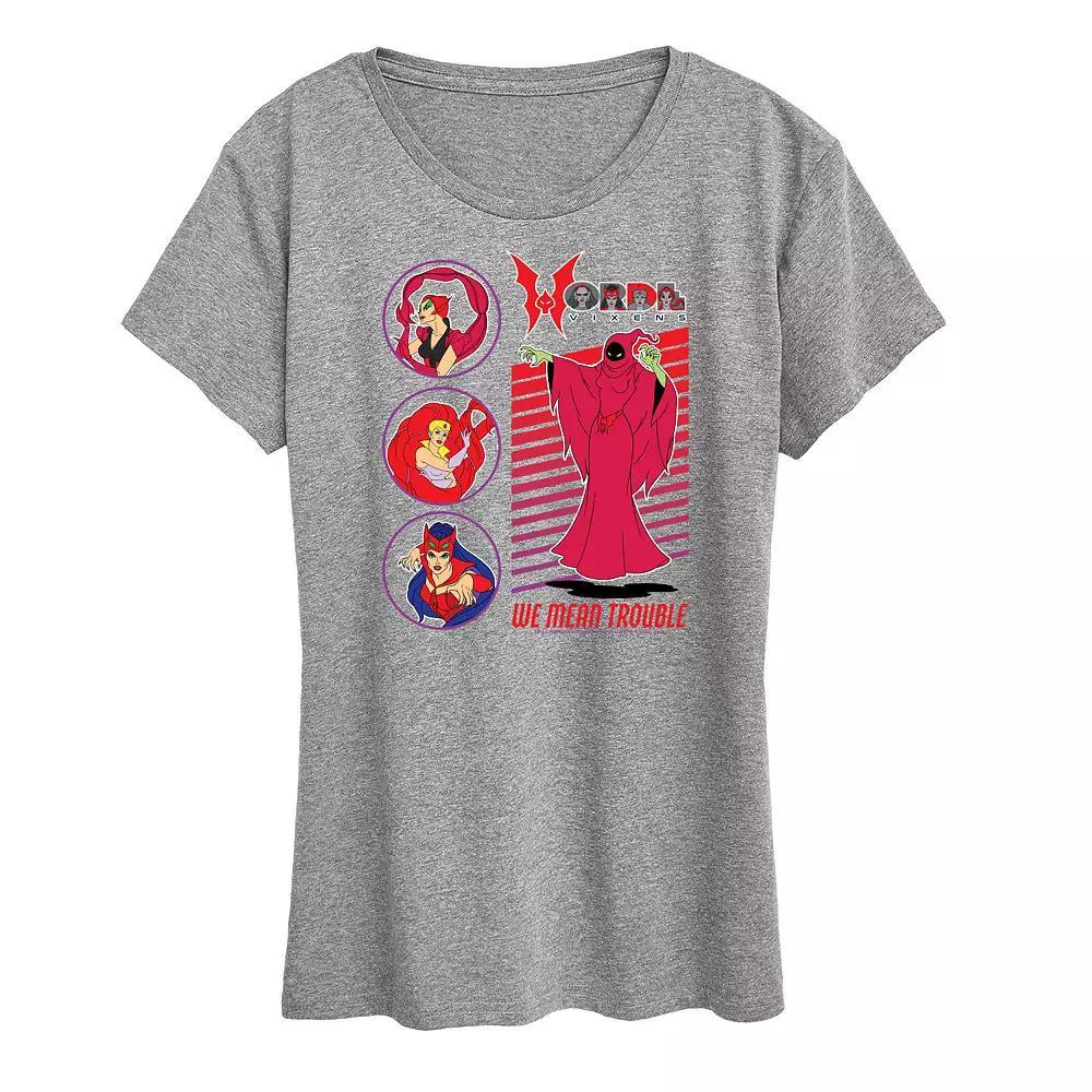 Women's She-Ra Horde Vixens Graphic Tee, Girl's, Size: Large, Grey Gray Product Image