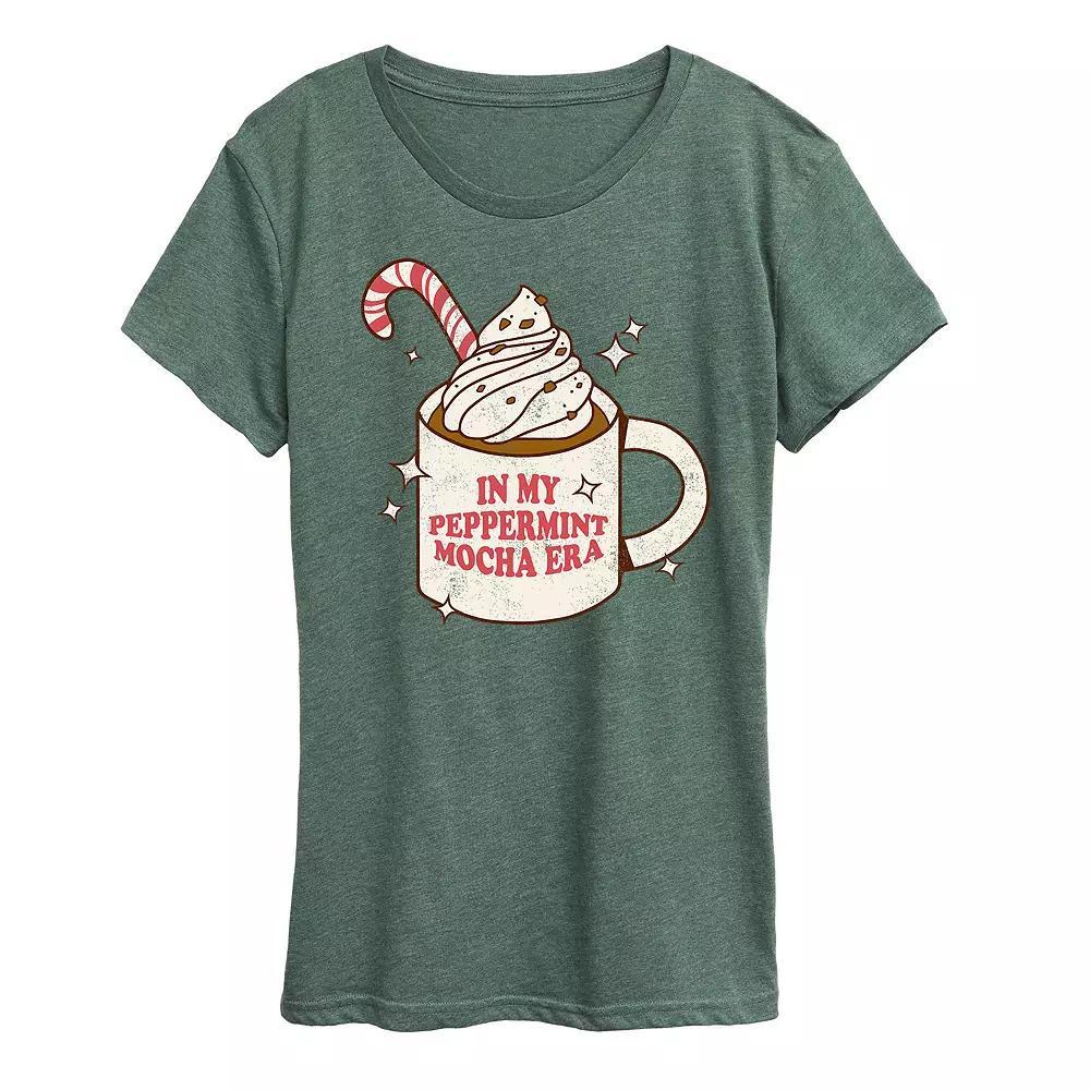 Womens Peppermint Mocha Era Graphic Tee, Girls Grey Green Product Image