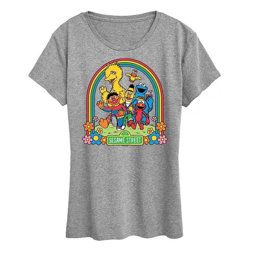 Womens Sesame Street Rainbow Graphic Tee, Girls Product Image