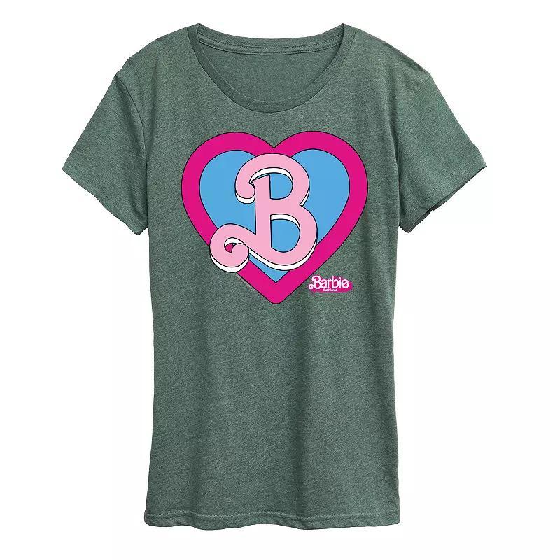 Plus Size Barbie The Movie Heart Crest Graphic Tee, Womens Product Image