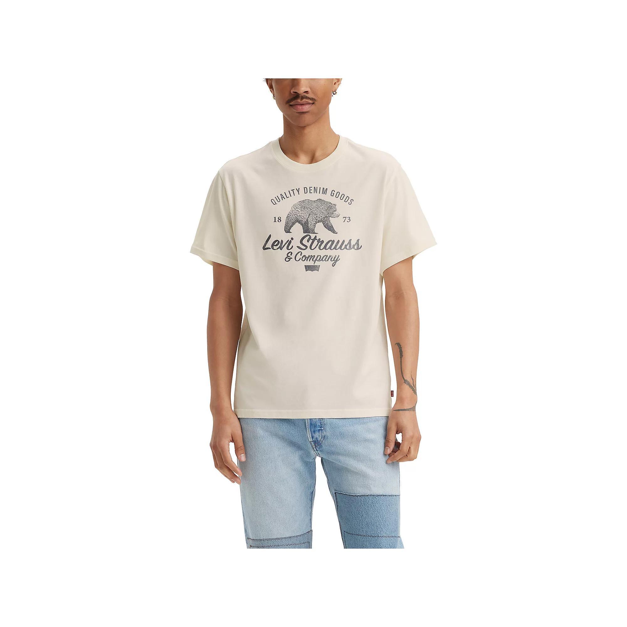 Men's Levi's® Relaxed-Fit Short-Sleeve Graphic Tee, Size: Small, Grizzly Ivory Product Image