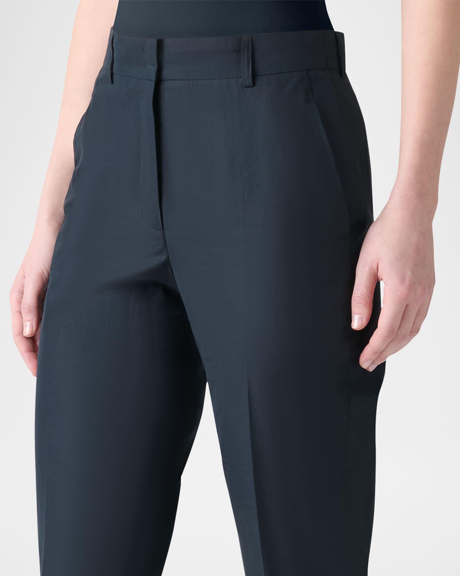 Flavin Cotton Poplin Tapered-Leg Ankle Pants Product Image