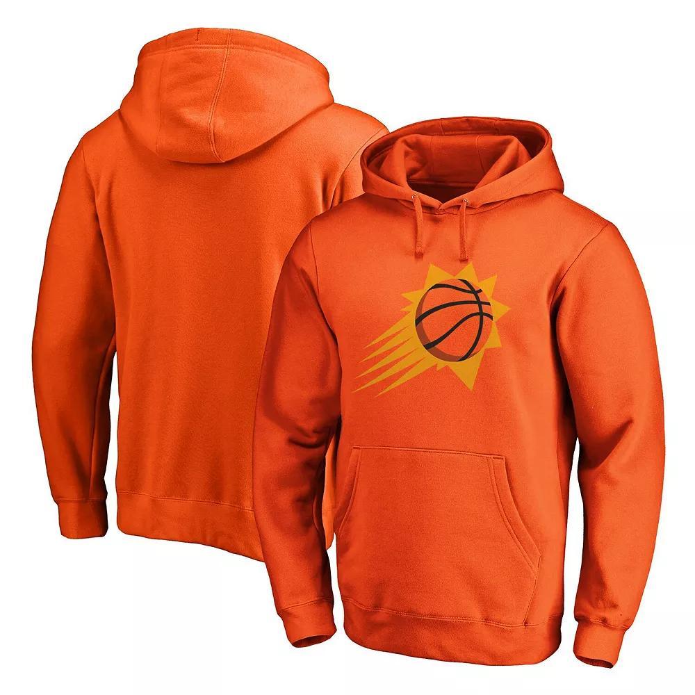 Men's Fanatics Branded Orange Phoenix Suns Icon Primary Logo Fitted Pullover Hoodie, Size: Medium, Phx Orange Product Image