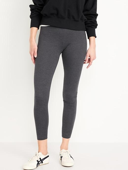 Mid-Rise Jersey Ankle Leggings Product Image