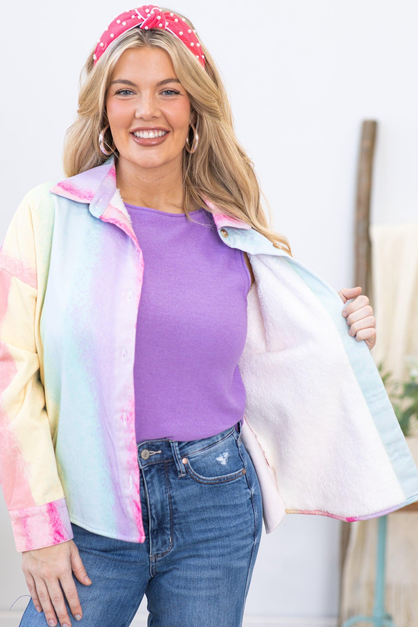 Lavender Multicolor Ombre Jacket Product Image