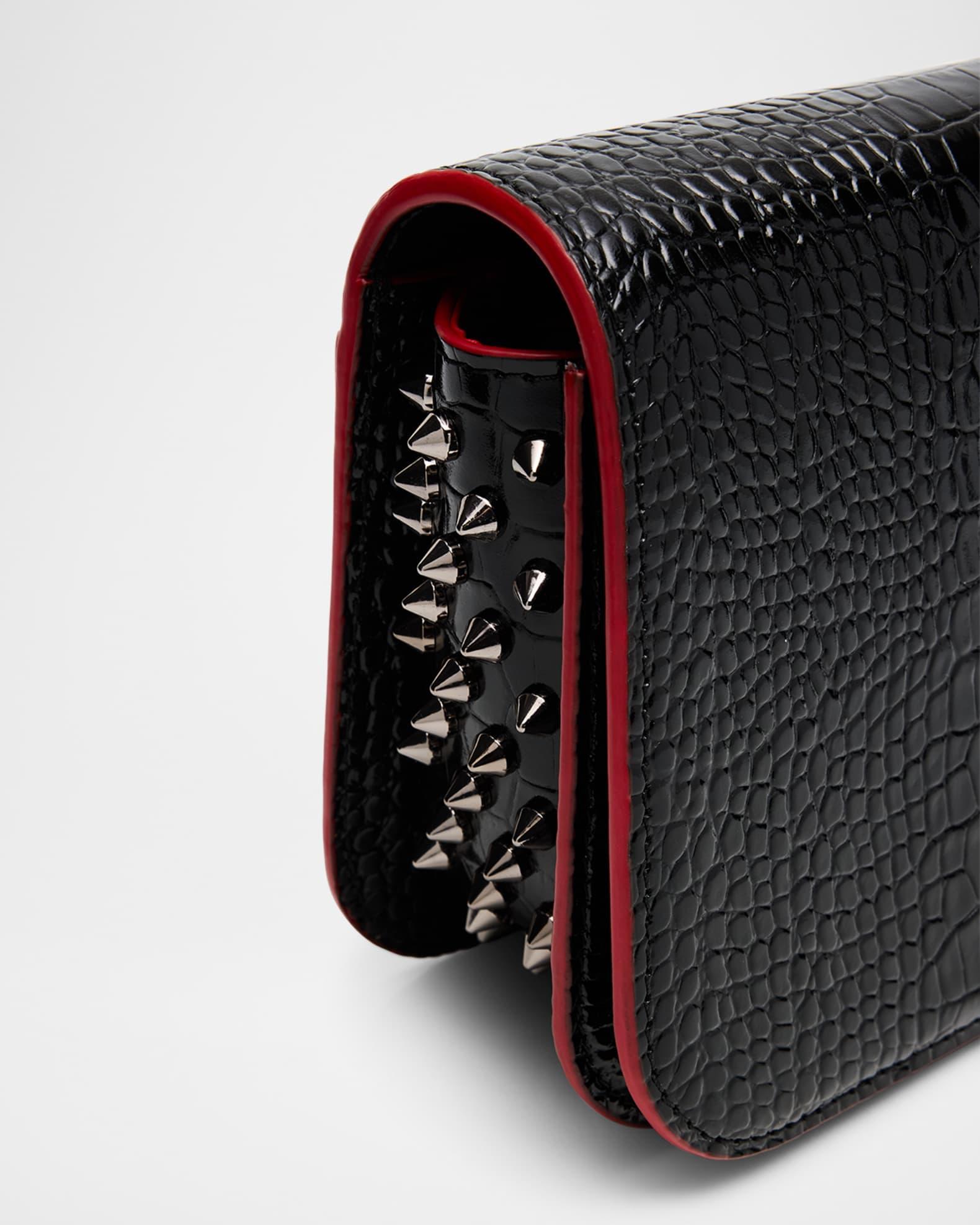 Paloma Small Croc-Embossed Leather Clutch Product Image