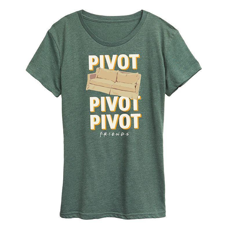 Womens Friends Pivot Couch Graphic Tee, Girls Grey Juniper Product Image
