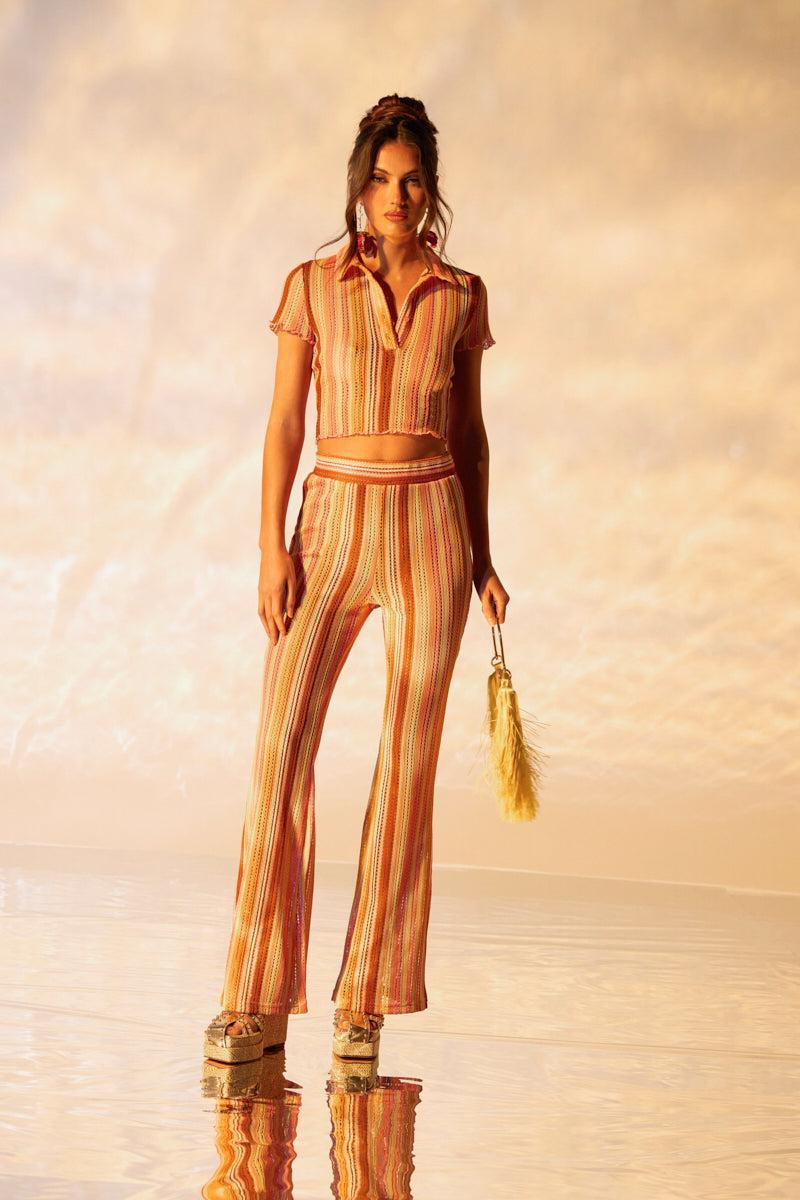 PALOMA KNIT FLARE PANTS Product Image