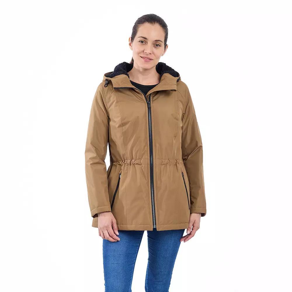 Women's London Fog Zip-Front Rain Anorak Jacket, Size: Small, Green Product Image