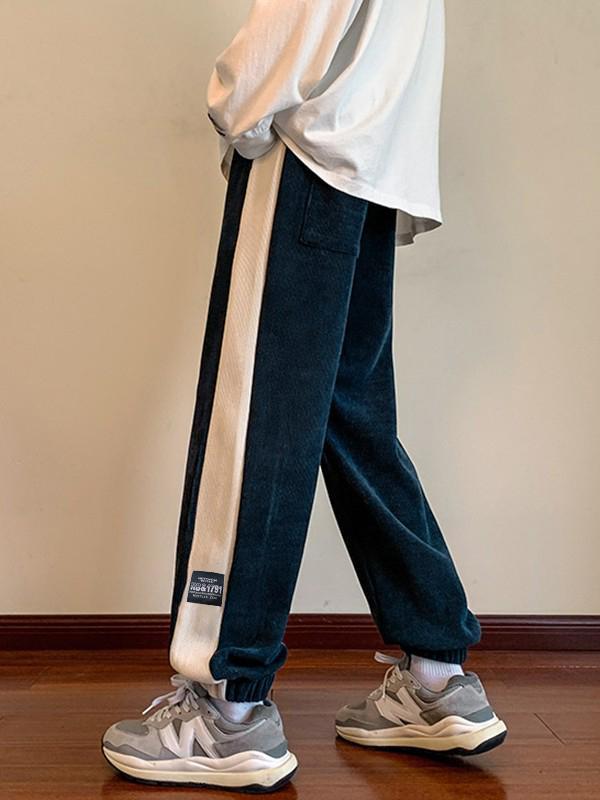 Men's Side Striped Fleece Lined Jogger Pants Product Image