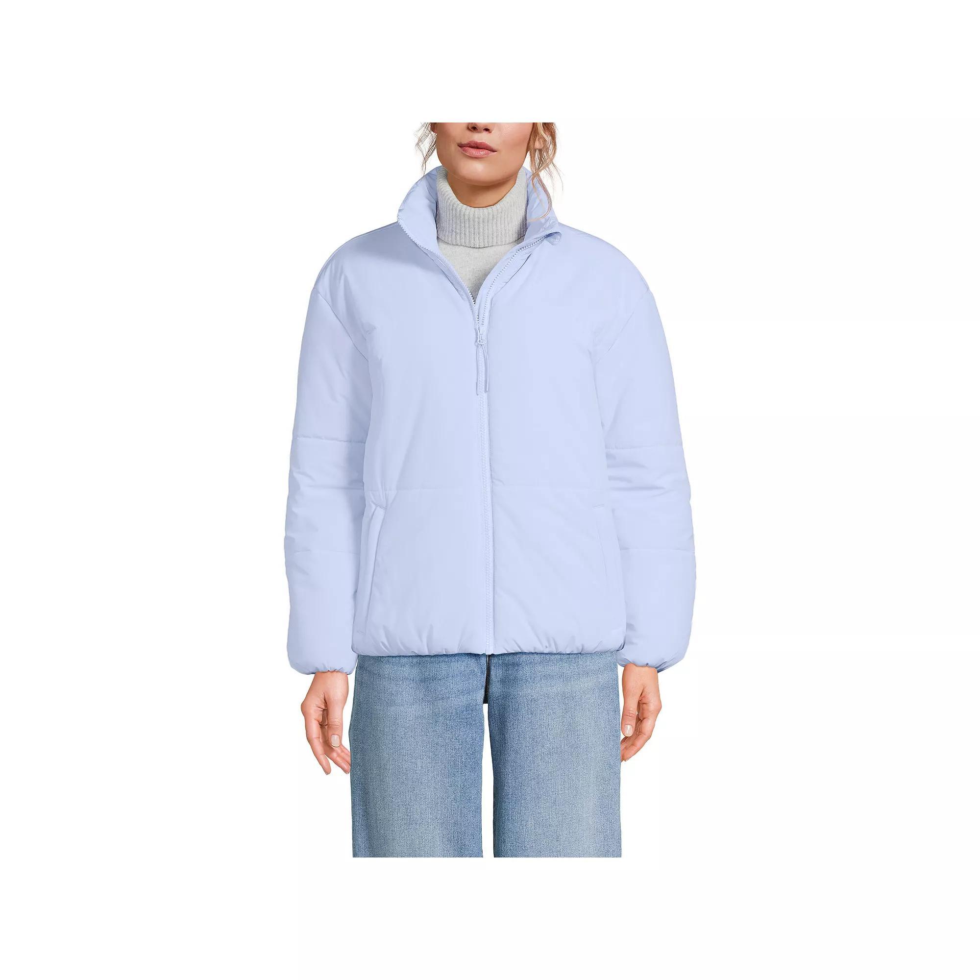 Women's Lands' End Insulated Mockneck Commuter Jacket, Size: XS, Soft Purple Product Image