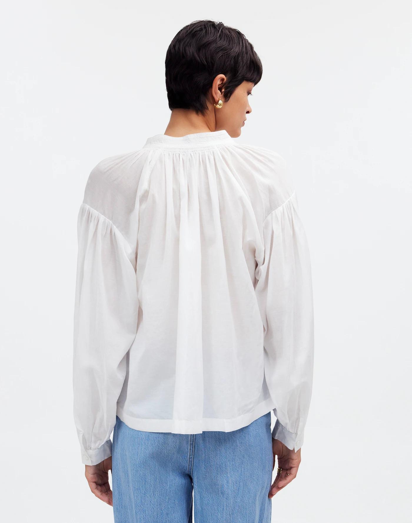 Shirred Long-Sleeve Top Product Image