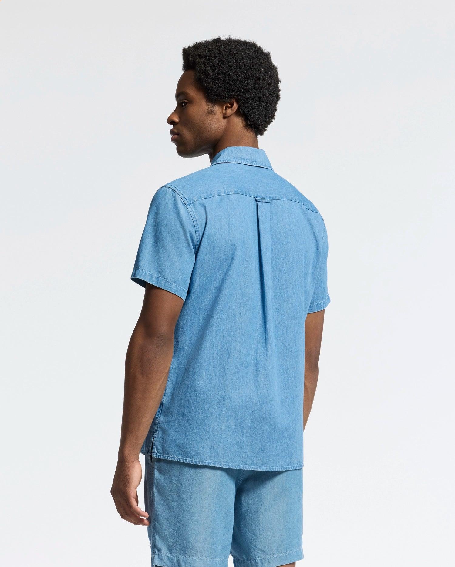 MENS KERVIN LIGHTWEIGHT DENIM WOVEN SHIRT - B6Q467F200 Product Image