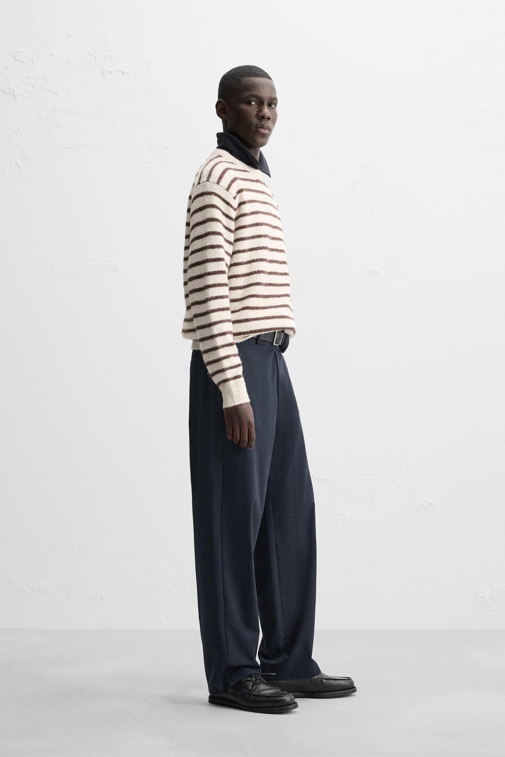 TEXTURED STRIPED SWEATER Product Image