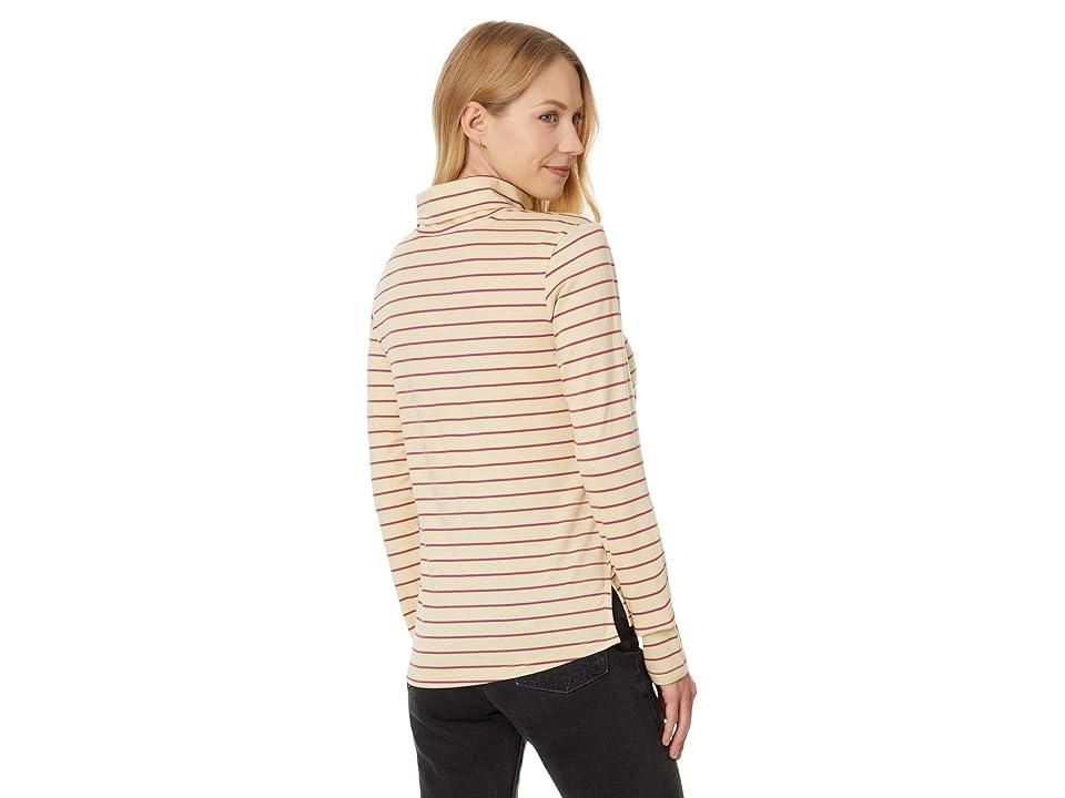 Toad&Co Maisey Long Sleeve T-Neck (Violet Stripe) Women's Clothing Product Image