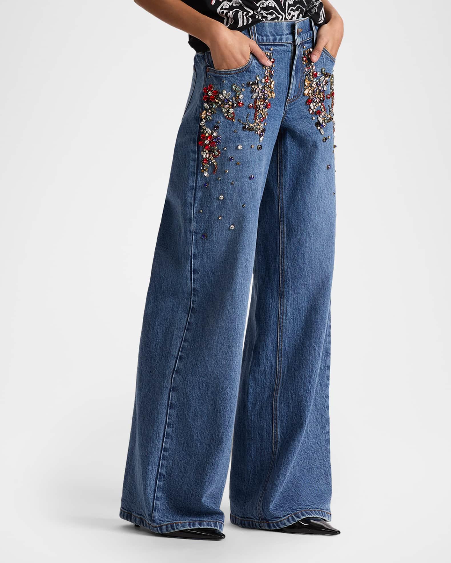 Amazing Embellished Low-Rise Baggy Jeans Product Image