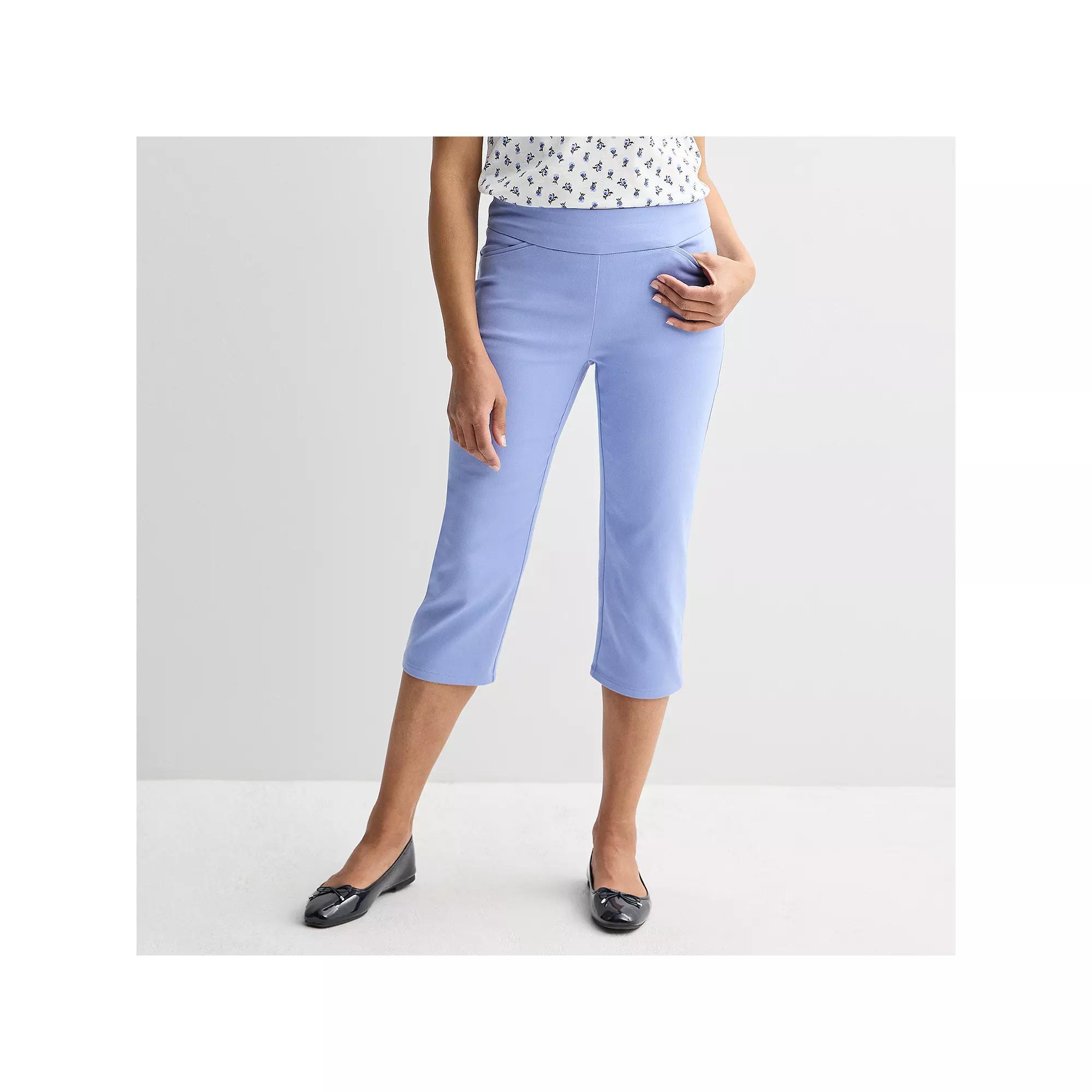 Women's Croft & Barrow® Effortless Stretch Capri Pants, Size: 14, Palmer Peri Product Image