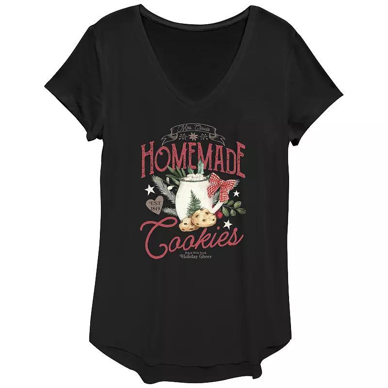 Women's In My Mama Era V-Neck Graphic Tee, Size: XS, Black Product Image