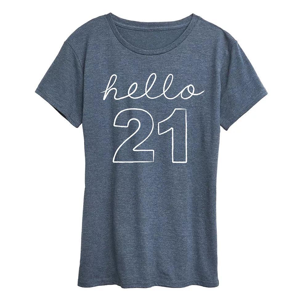 Plus Nurse Stacked Graphic Tee, Womens Grey Blue Product Image
