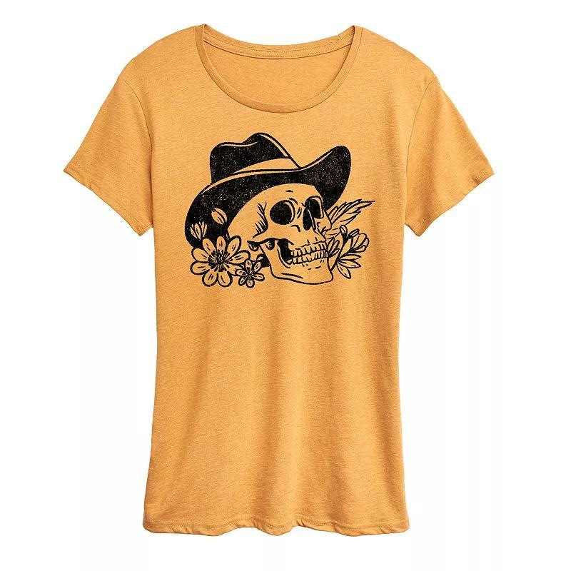 Womens Cowboy Skull Tee Graphic Tee Product Image