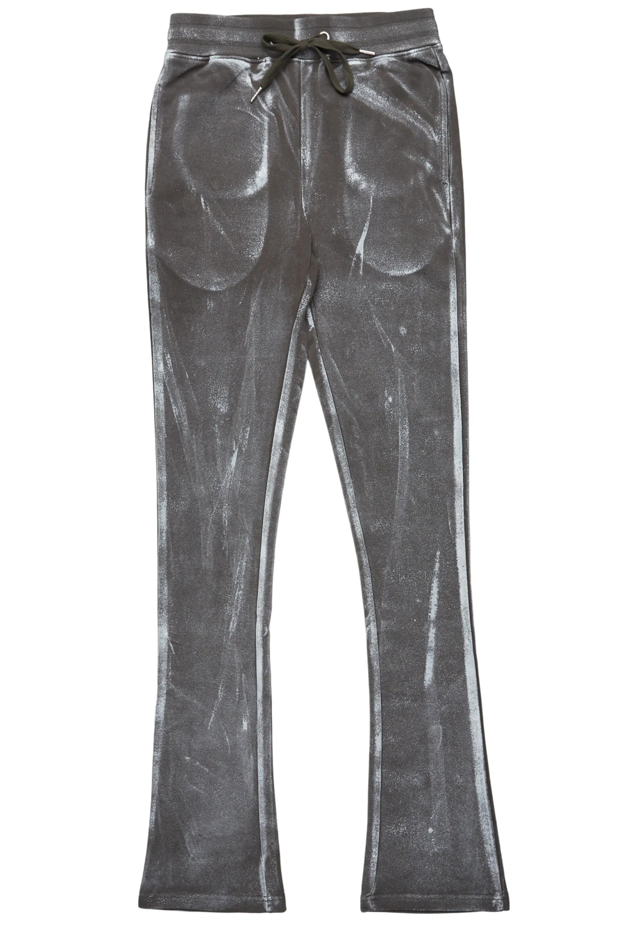 Barto Olive Painter Stacked Flare Pants Male Product Image
