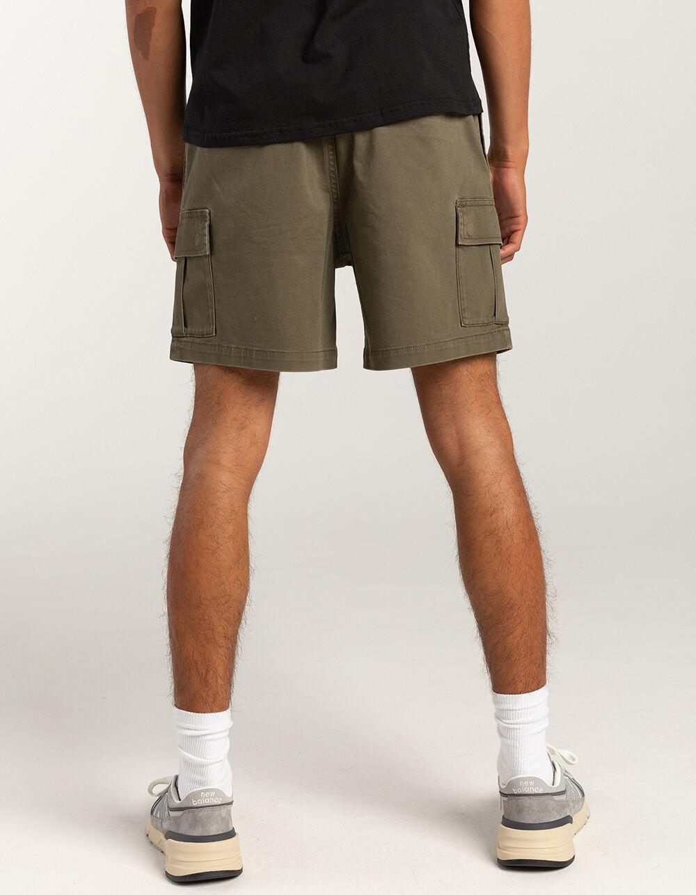 RSQ Mens Cargo Twill Pull On Shorts - BLACK Product Image