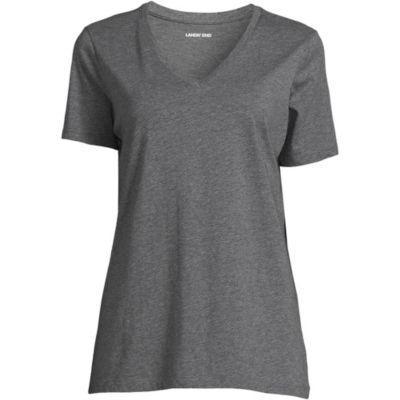 Womens Lands End Relaxed-Fit Supima Cotton V-Neck Tee Product Image