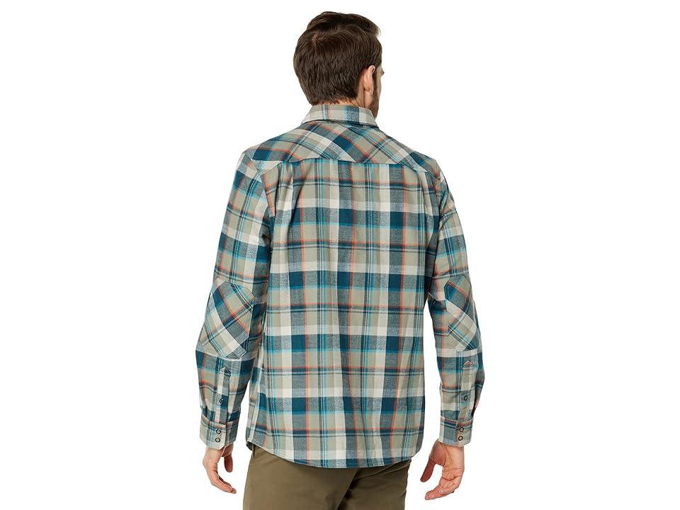 L.L.Bean Katahdin Performance Flannel Shirt Plaid (Eucalyplus/Deep Admiral Blue) Men's Clothing Product Image