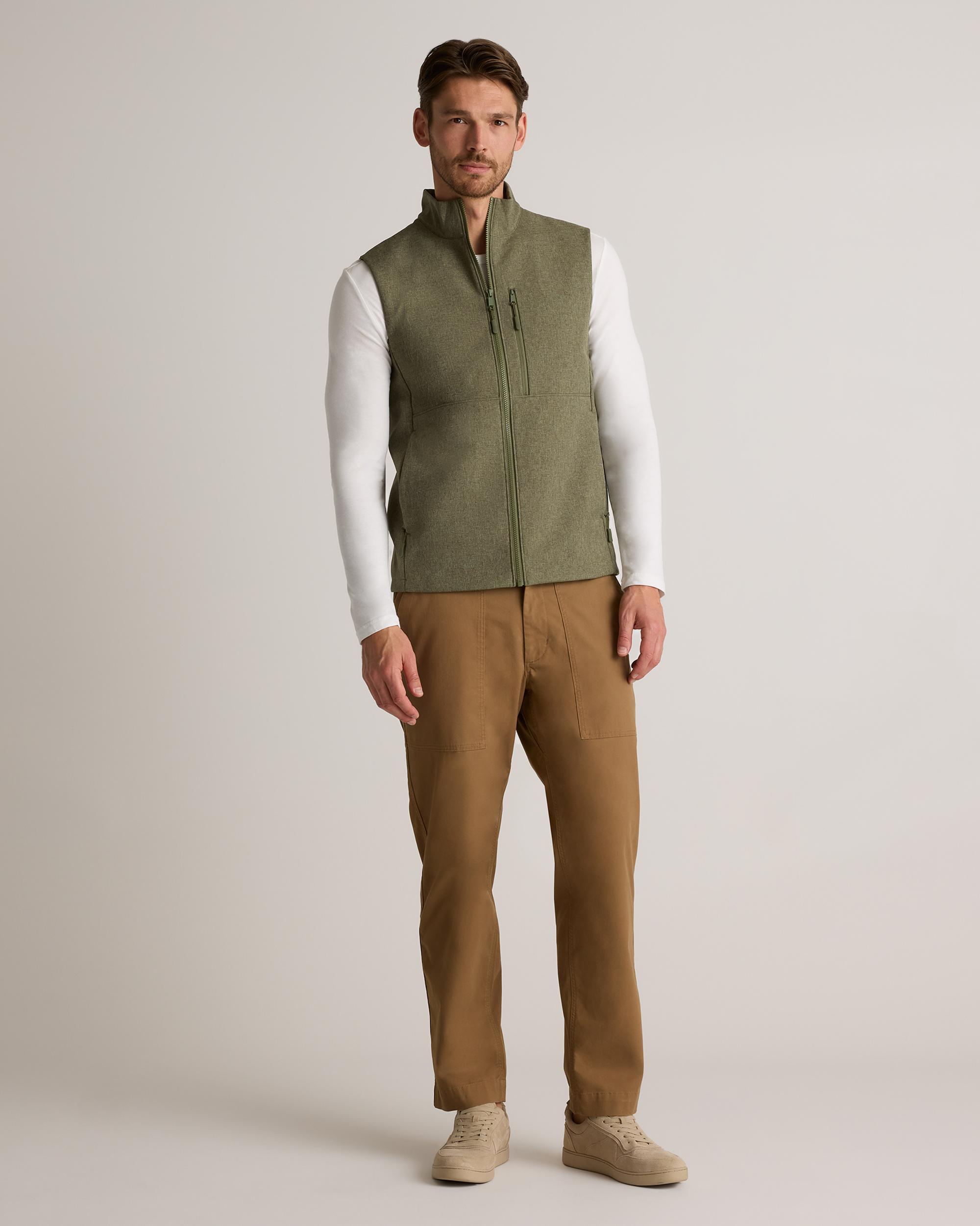 Quince | Men's Softshell Fleece-Lined Full-Zip Vest Size XL, Recycled Polyester Product Image