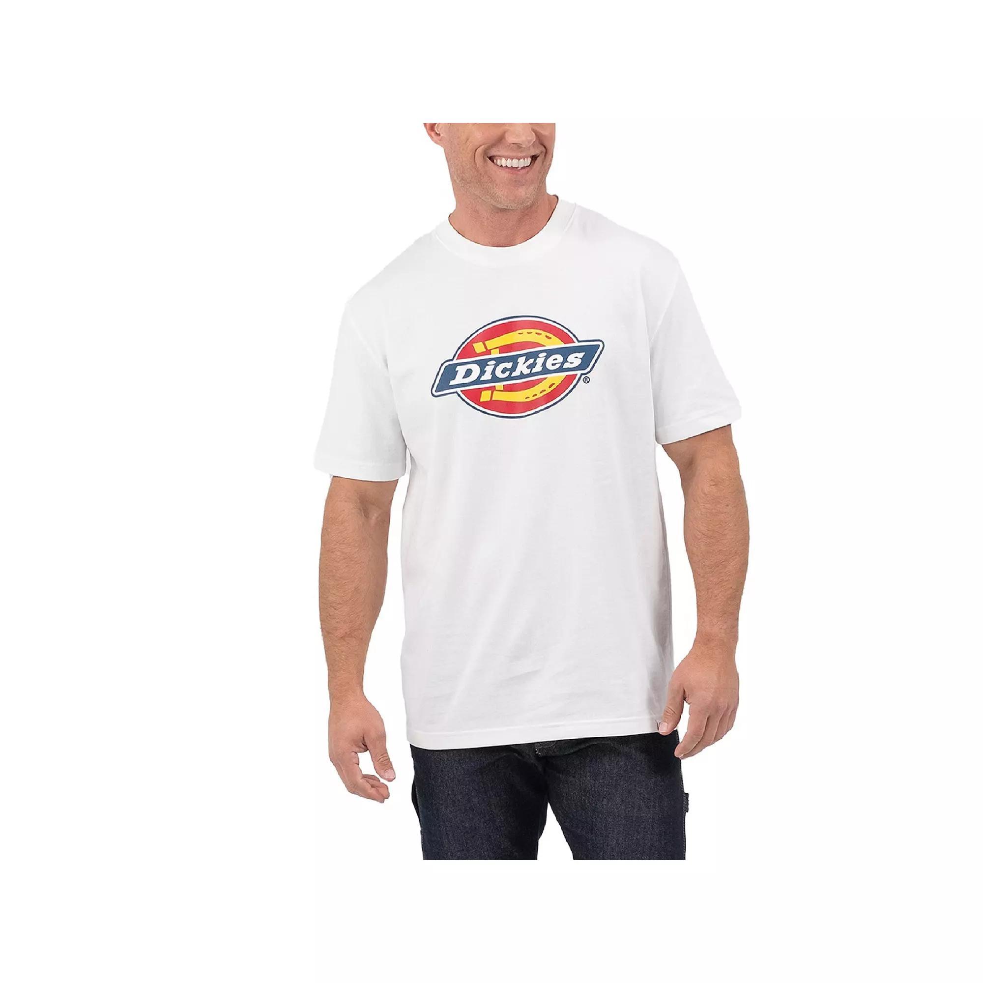 Men's Dickies Tri-Color Logo Graphic Tee, Size: Small, White Product Image