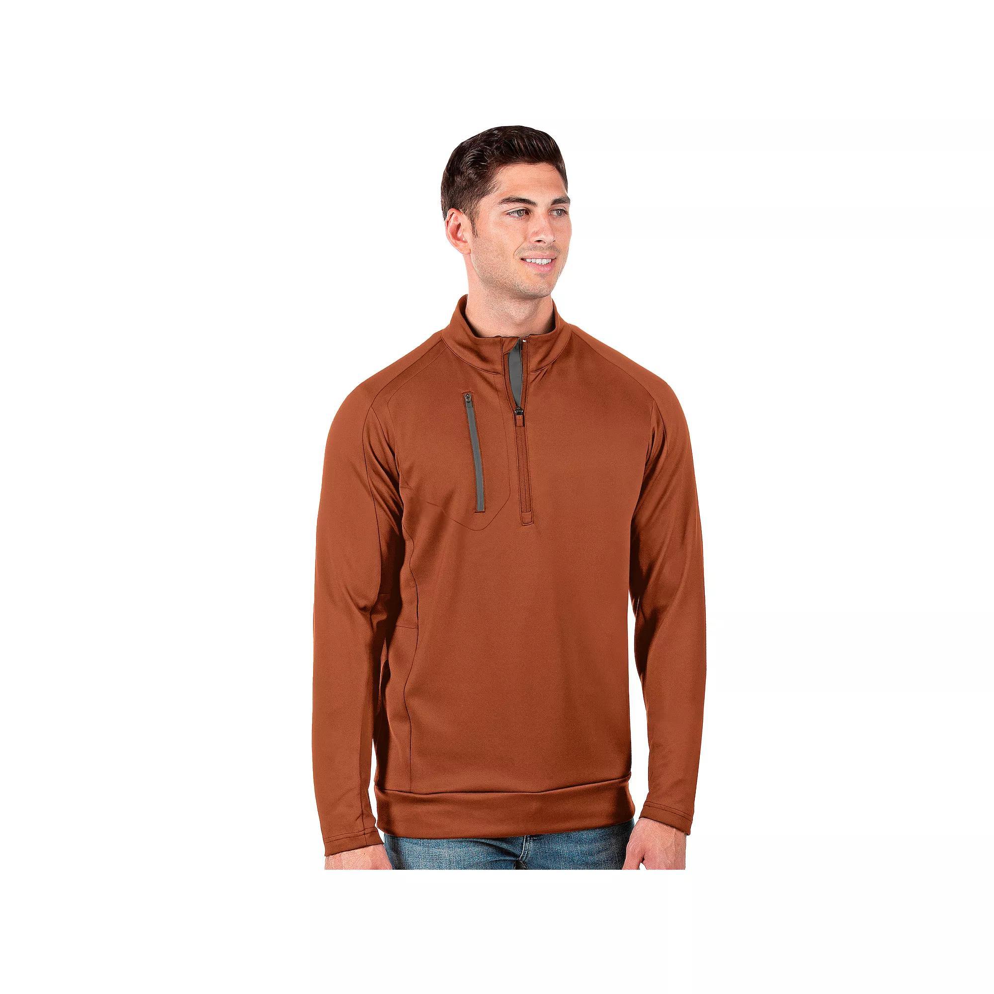 Mens Antigua Generation 1/2 Zip Pullover, Men's, Size: XL, Orange Product Image