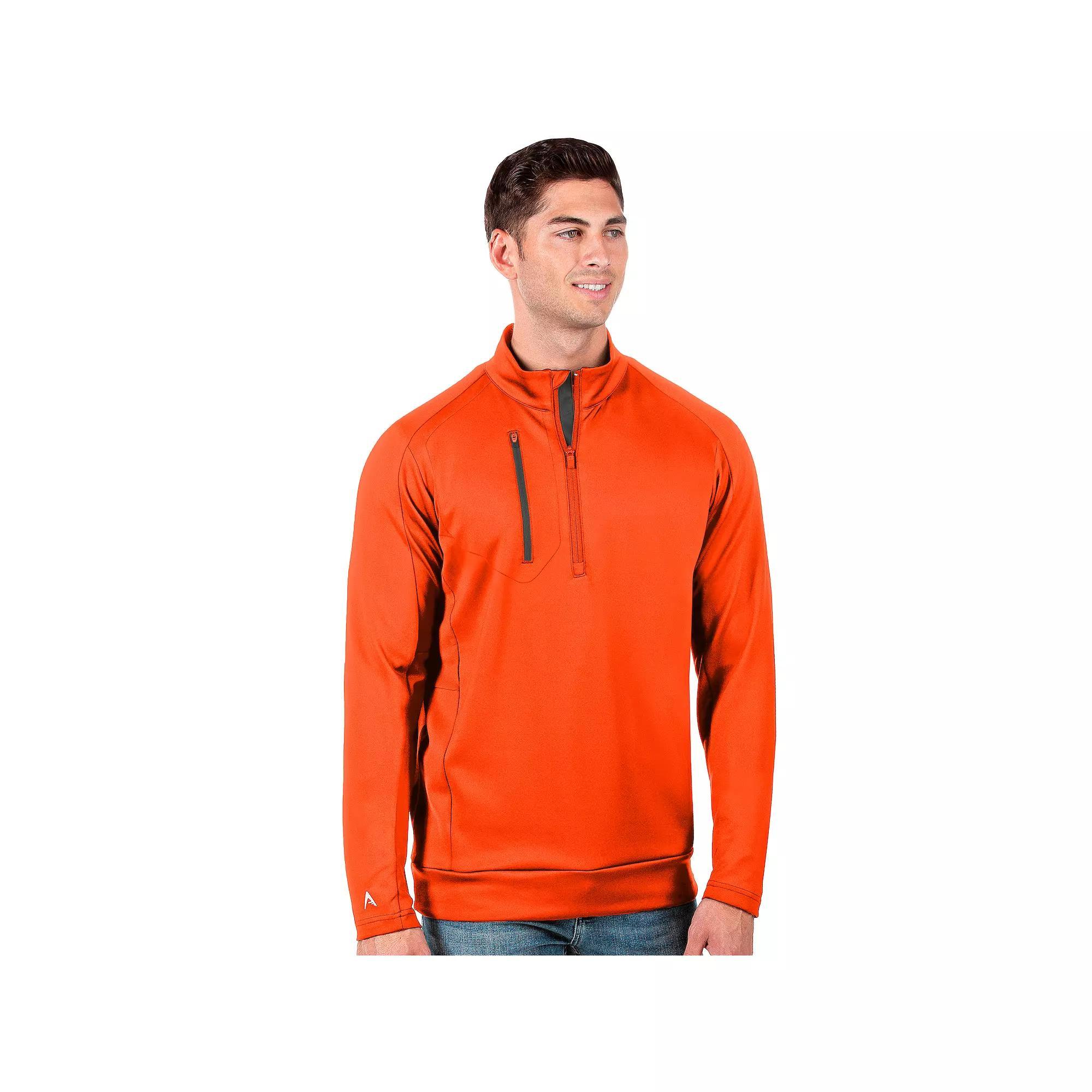 Men's Antigua Generation 1/2-Zip Pullover, Size: XL, Orange Product Image