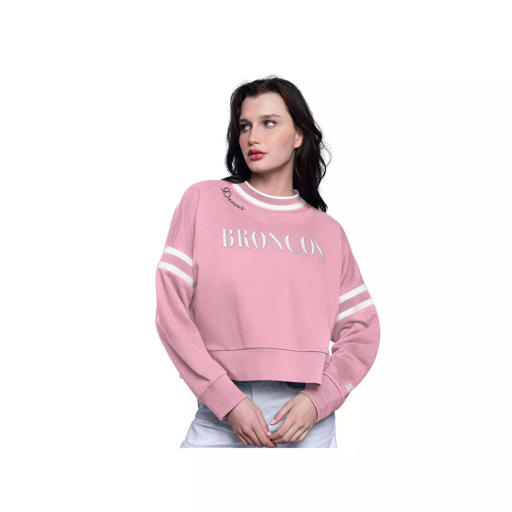 Womens Starter San Francisco 49ers Power Play Cropped Pullover Sweatshirt Product Image