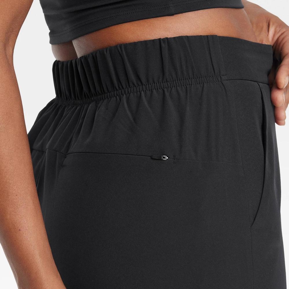 Womens High-Rise Winter Woven Lined Joggers - All In Motion Black Product Image